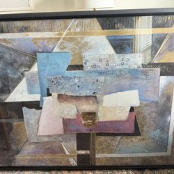 Oversized Abstract Framed Art