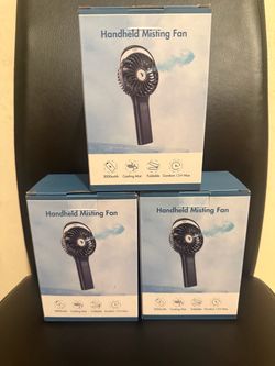 3 Handheld Misting Fans – 3-Pack New in Box