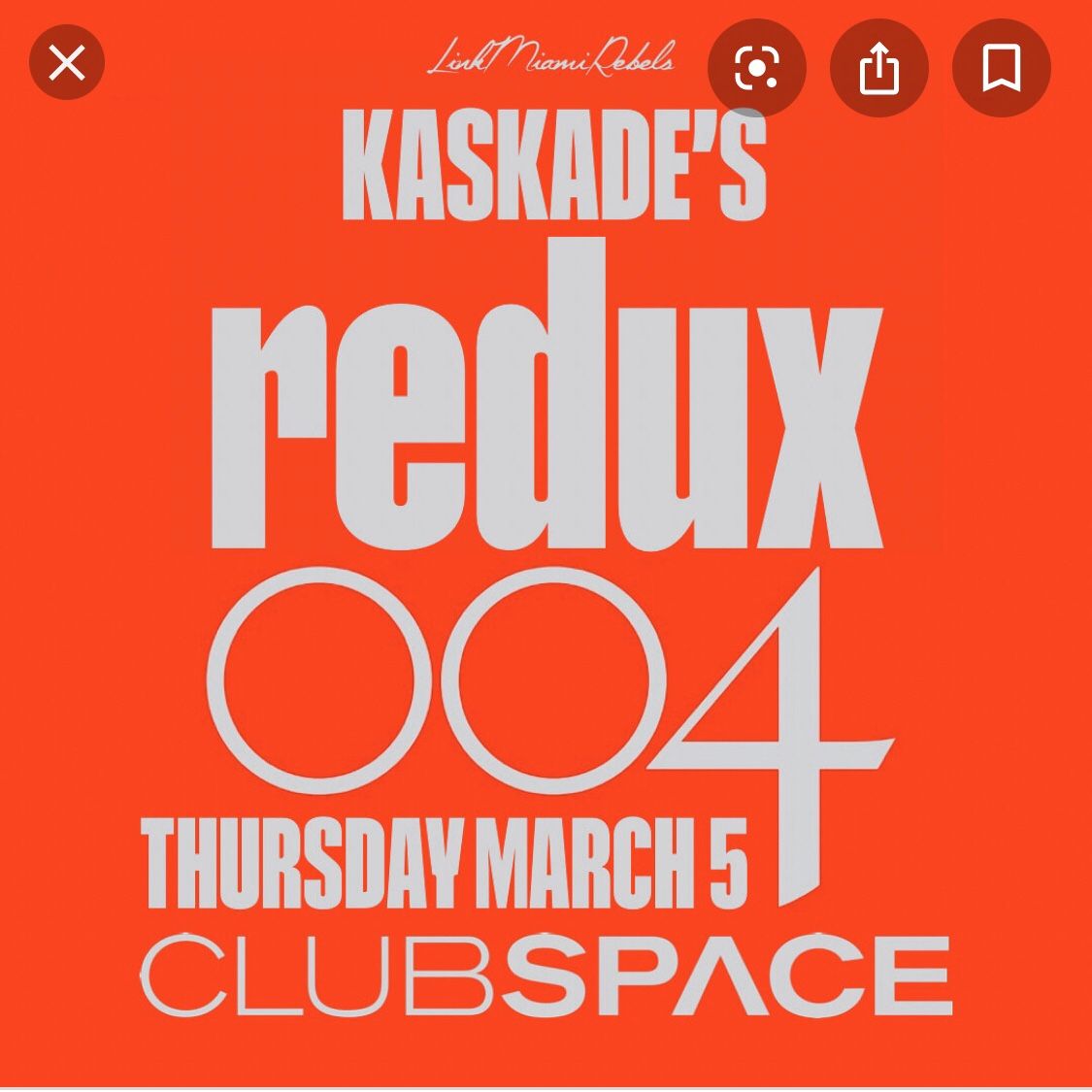 Selling for FACE VALUE -$48.24 Before Midnight Entery for Kaskade at Club Space