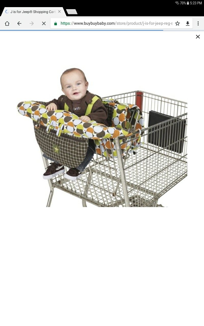Jeep brand baby shopping cart and high chair cover