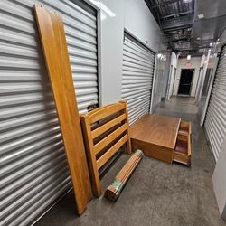 Comfortable & Sturdy SOLID WOOD *Twin Storage Bed* with Slats