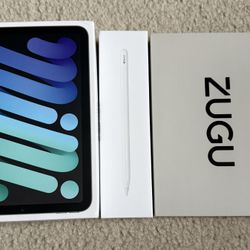 Apple iPad Mini Wi-Fi 64GB 6th Gen - Space Gray includes  Apple Pencil 2nd Gen & Zugu Case