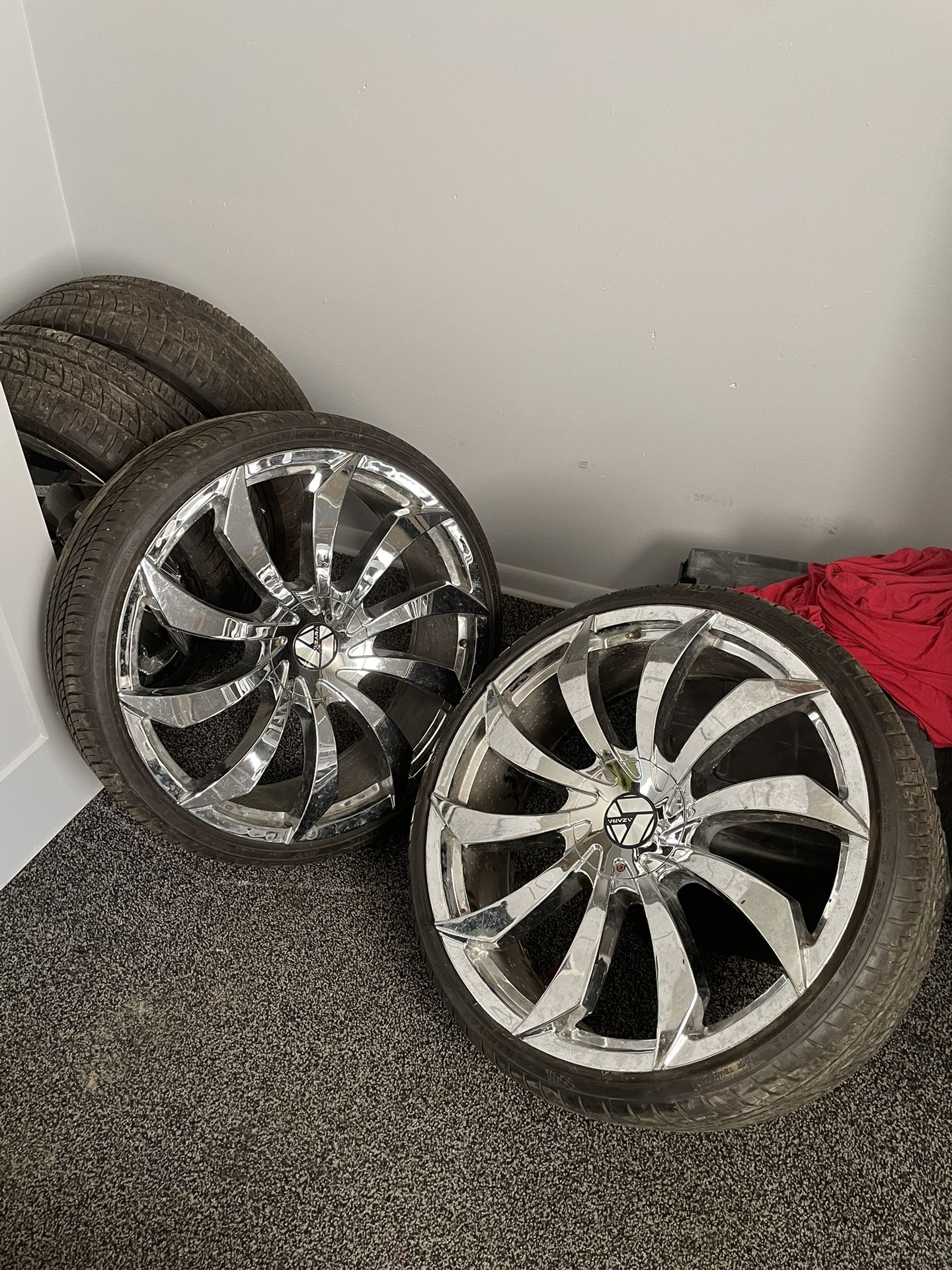 24 In AZARA Rims With New Tires