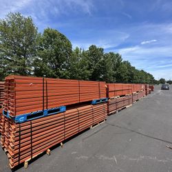 12’x4.75” 3,600lb Capacity Teardrop Style Pallet Rack Beams Racking 3,000 In Stock 