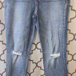 Ladies Maurices Skinny Distressed Jeans