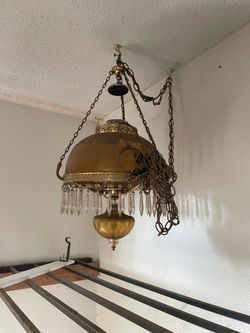 Antique Vintage Victorian Hanging Lamp Chandelier