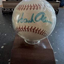 Hank Aaron Autographed Baseball