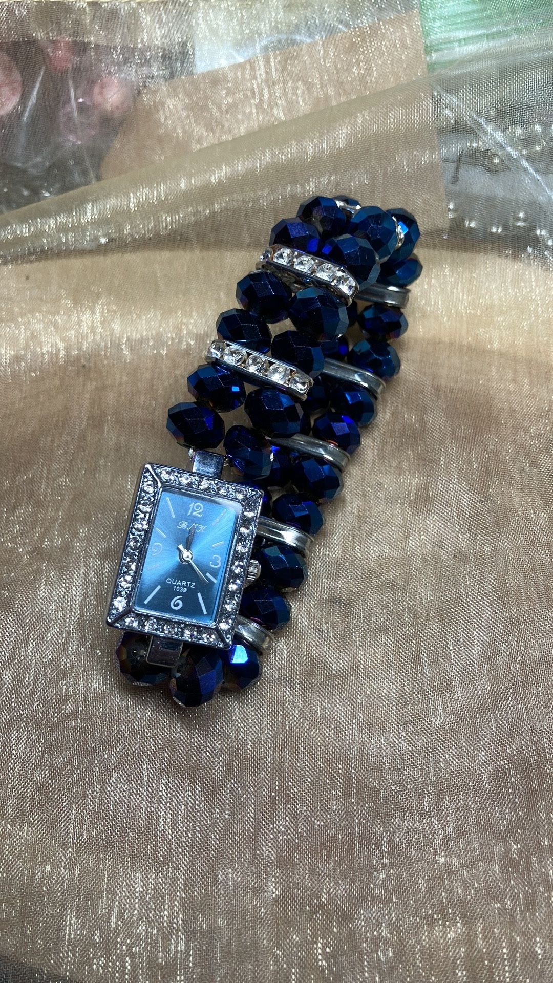 Sparkling Blue Watch Bracelet