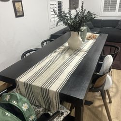 Black dining table 