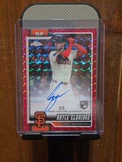 Bryce Eldridge  Red Geometric Autograph /5 Giants 2026 Topps Chrome