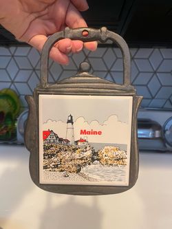 Maine Lighthouse Cast Iron Trivet