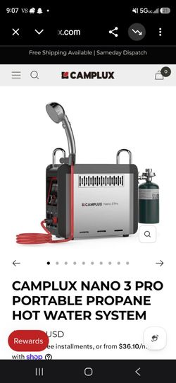 Camplux Nano 3 Pro Portable shower/ king camp marasusa 2