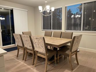 Dasher 8 - Person Extendable Double Pedestal Dining Set