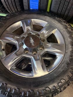 4 used tires & rims for chevy & gmc bolt pattern 8x180