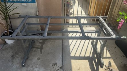 30” X 72” Smoked Glass Top Desk - Read Description