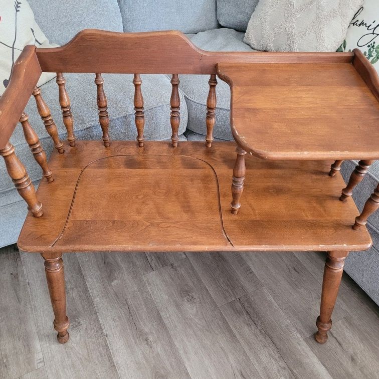 Ethan Allen Vintage Gossip Table Telephone Bench 1950s for Sale in