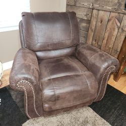 Rocker Recliner and Floral Designer Chair