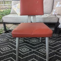 Vintage General Fireproofing Company Side Chair Red Metal