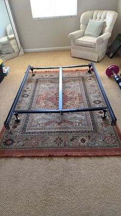 Black metal bed frame