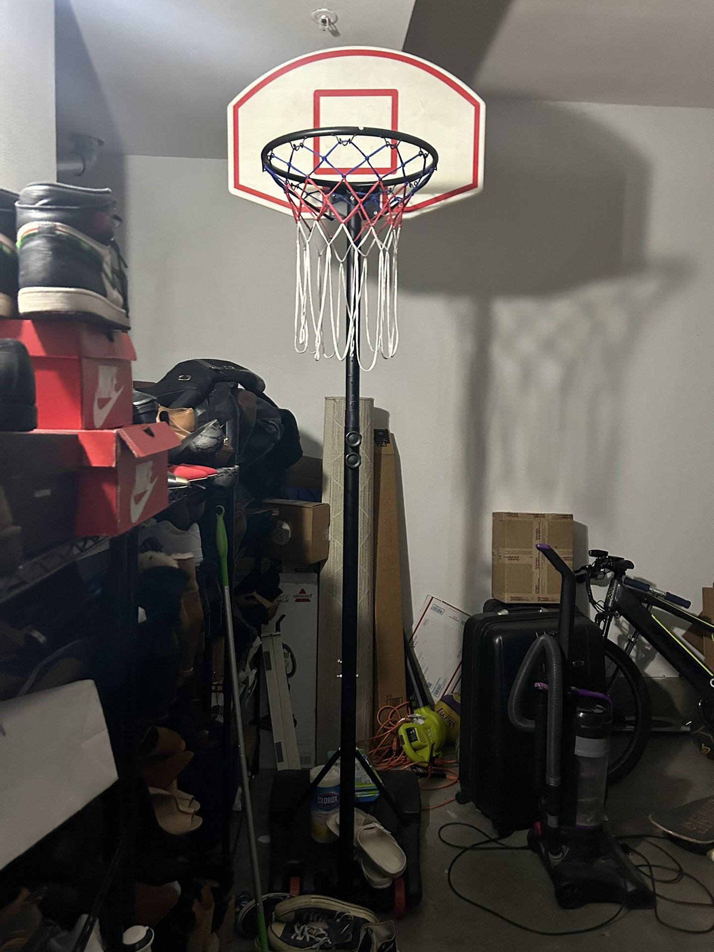 Portable And Adjusting Height Basketball Hoop For Indoor/outdoor