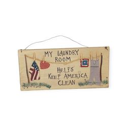 Primitive Country Wooden Laundry Room Wall Decor Patriotic
