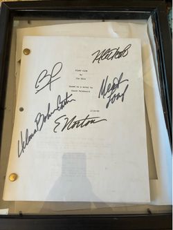 Fight club original script autographed by all cast members