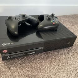 Xbox One With Two Controllers 