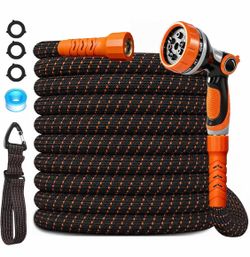 Ultra-Lightweight 50ft Flexible Garden Hose with 10-Function Sprayer!