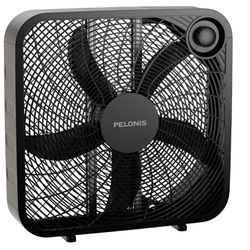 PELONIS 3-Speed Box Fan for Full-Force Circulation with Air Conditioner