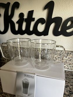 ☕ Henckels International Double Wall Glass Mug Set