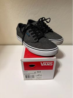 Men’s 7 / Womens 8.5 Atwood black/turquoise Vans