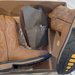 New Mens 7.5 Steel Toe Boots