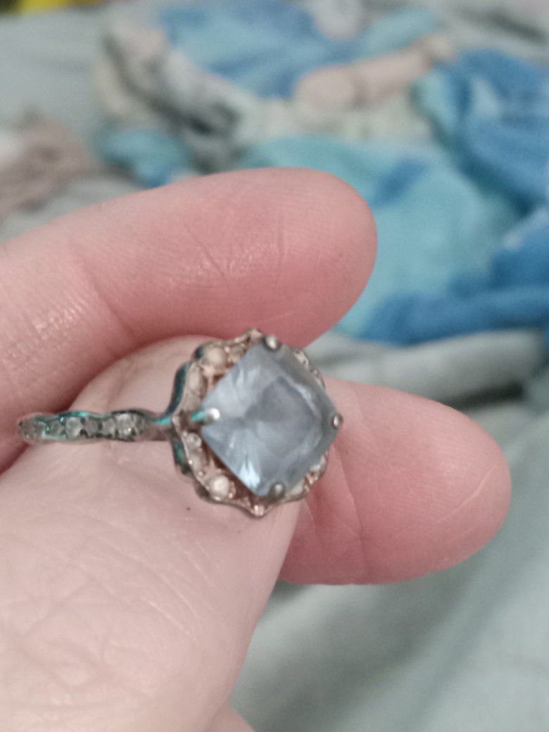 Vintage Auquimarine Engagement Ring