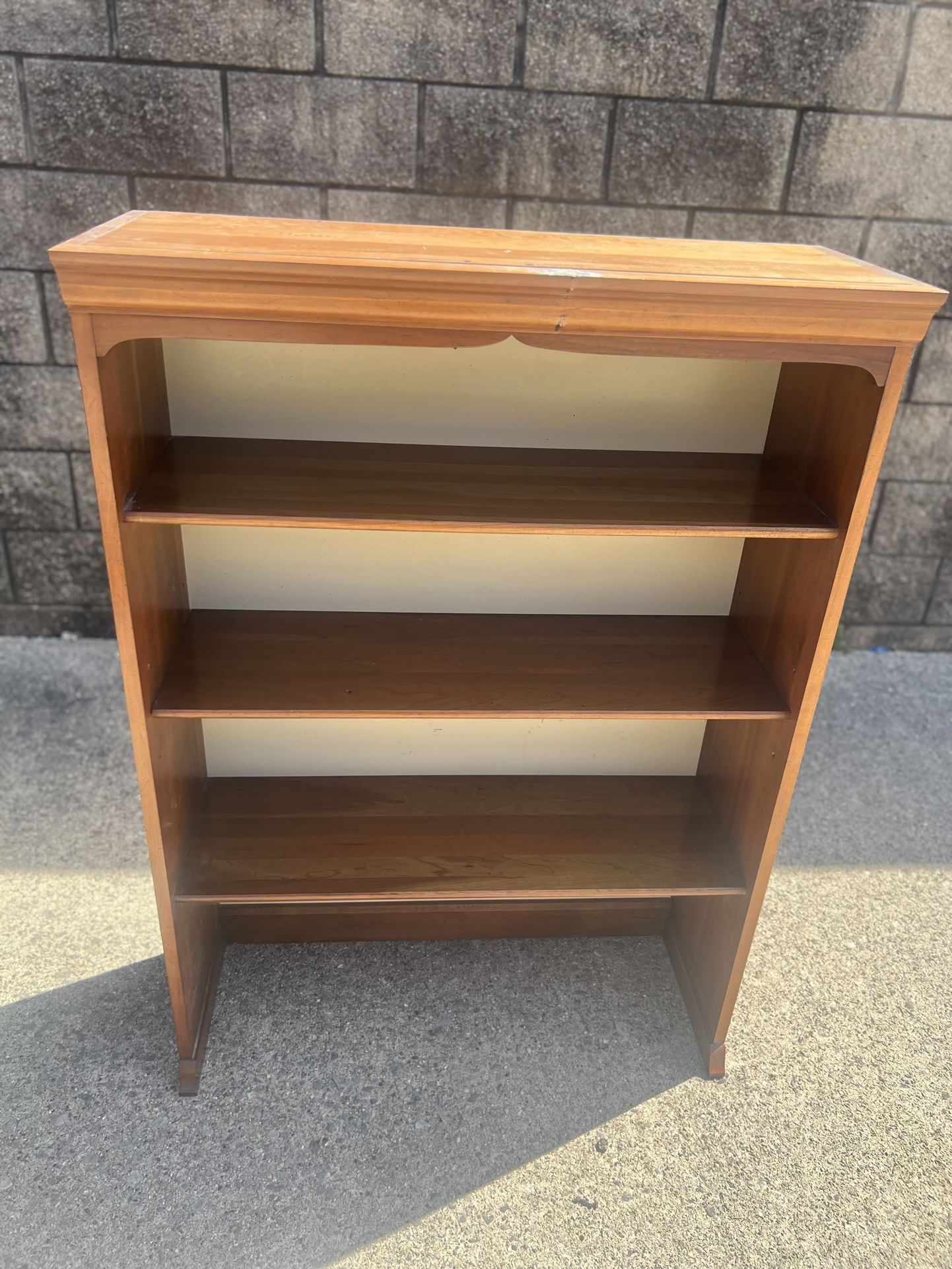 3 shelf solid wood bookcase