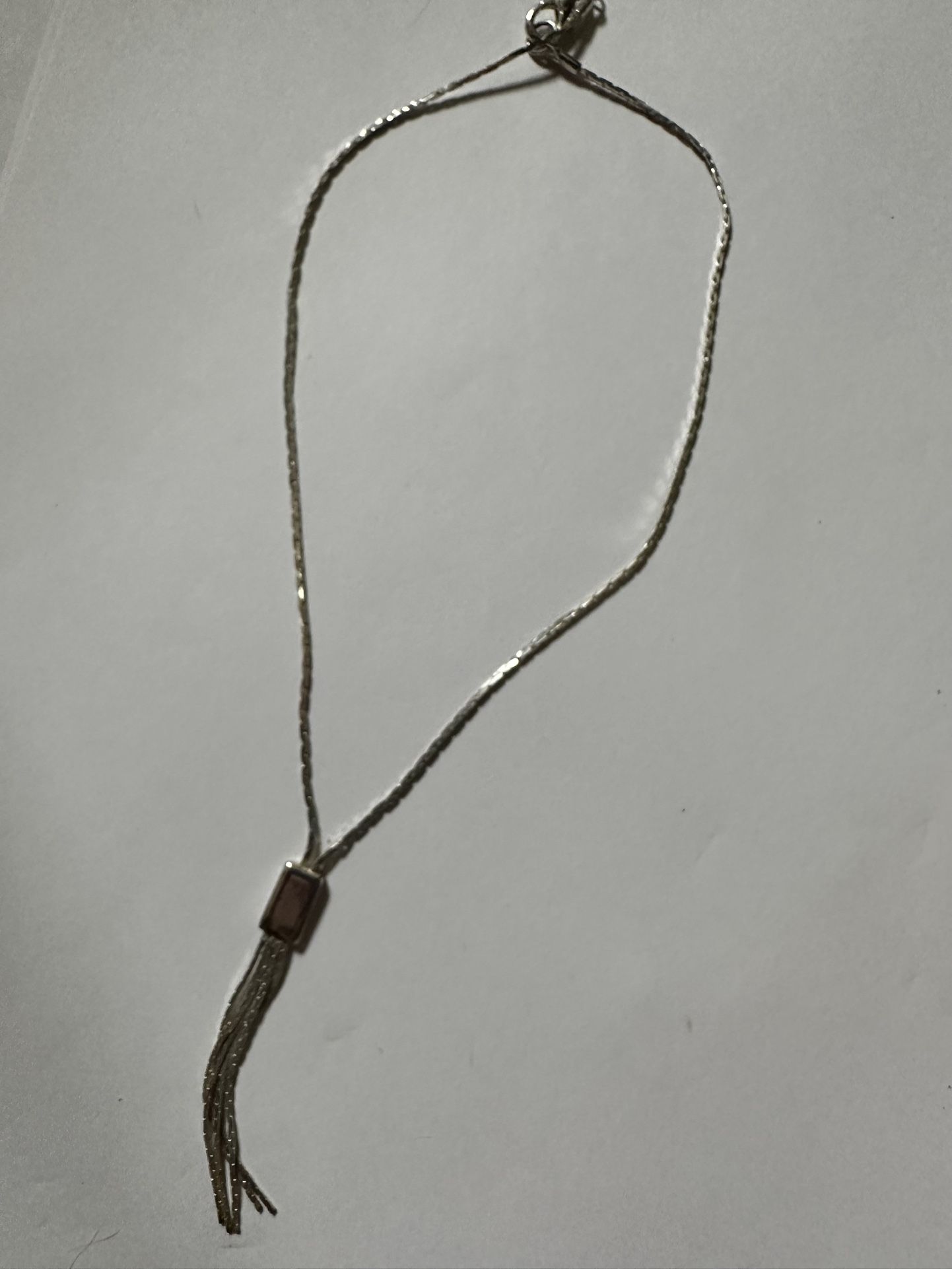 Silver Lariat Necklace