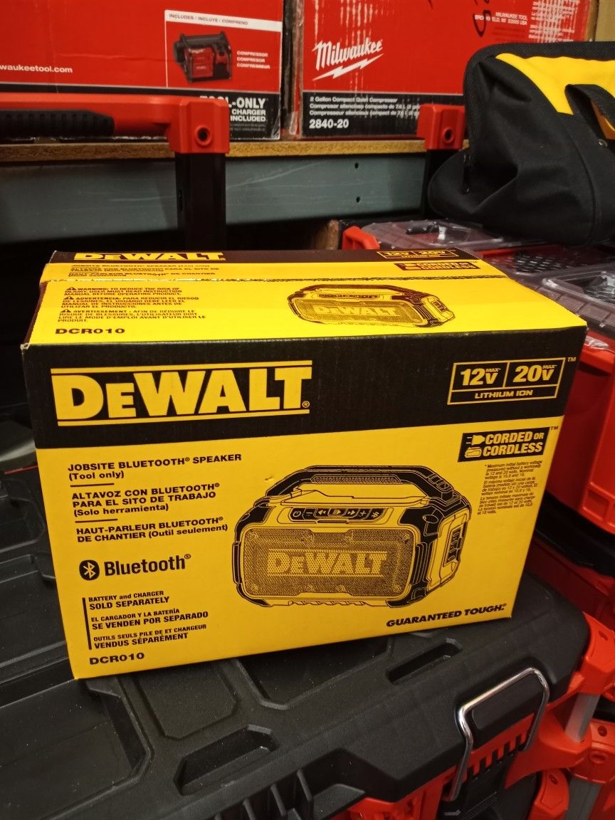 DEWALT 20V/12V MAX LITHIUM ION JOBSITE BLUETOOTH SPEAKER...