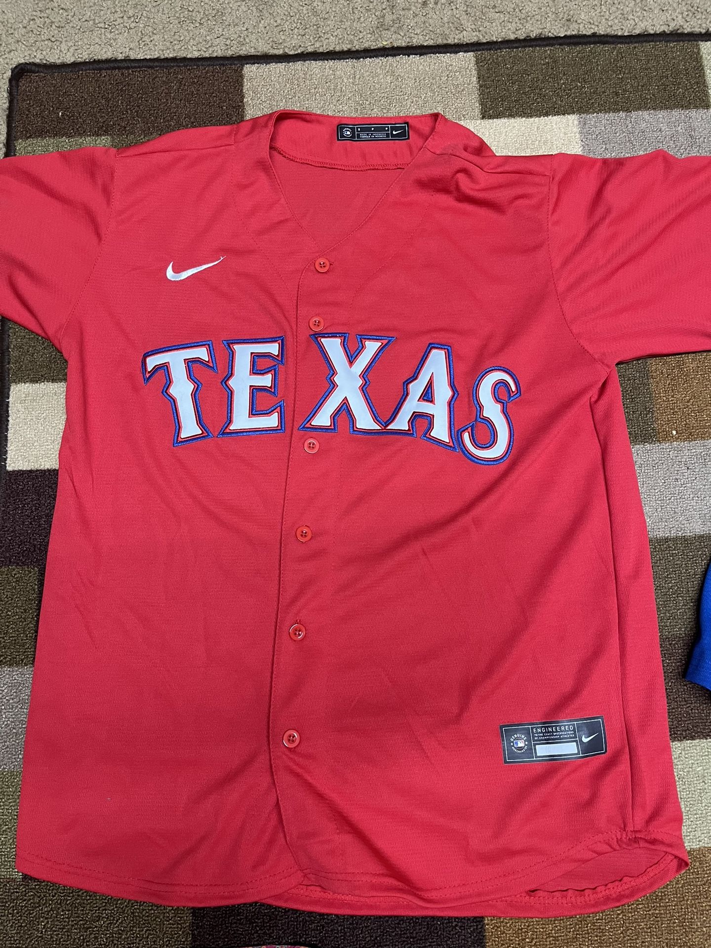 Red Texas Rangers Baseball Jersey No Number