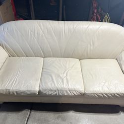 Two Genuine Italian  Leather Sofas Living room.