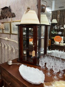 Vintage Bombay Curio Cabinet Small