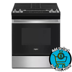 Whirlpool® Gas Range 4 burner stainless steel