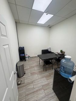 Office space inside barbershop