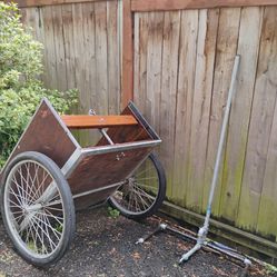 Large Garden Way Cart with Bike Attachment