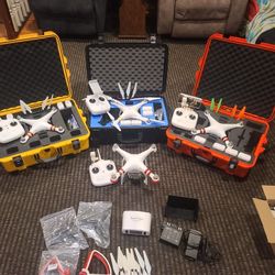 DJI PHANTOM 3 DRONES WITH CASE'S AND EXTRAS 