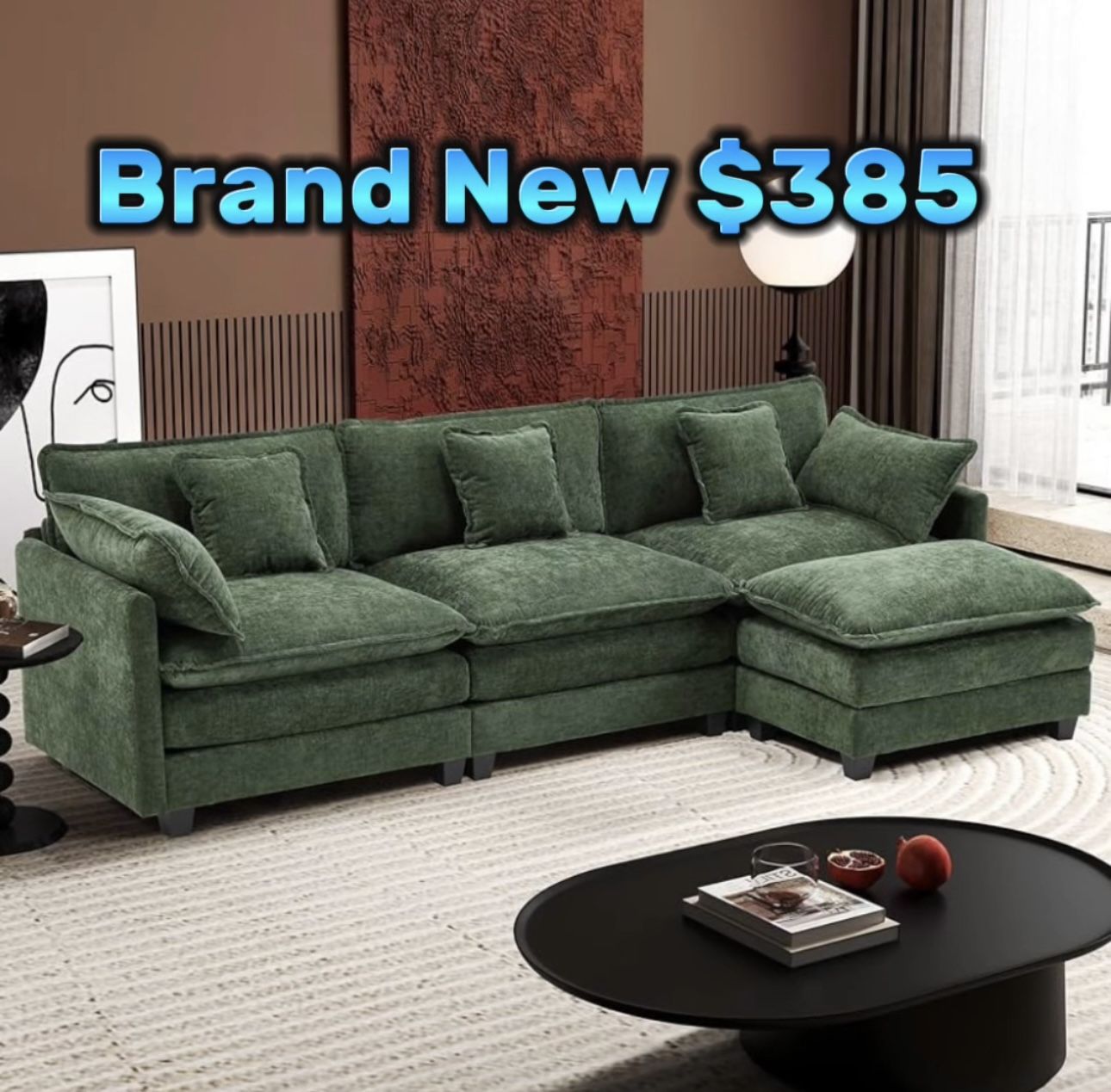 Modular Sectional Couch ποΈ Brand New In Box π¦ Green