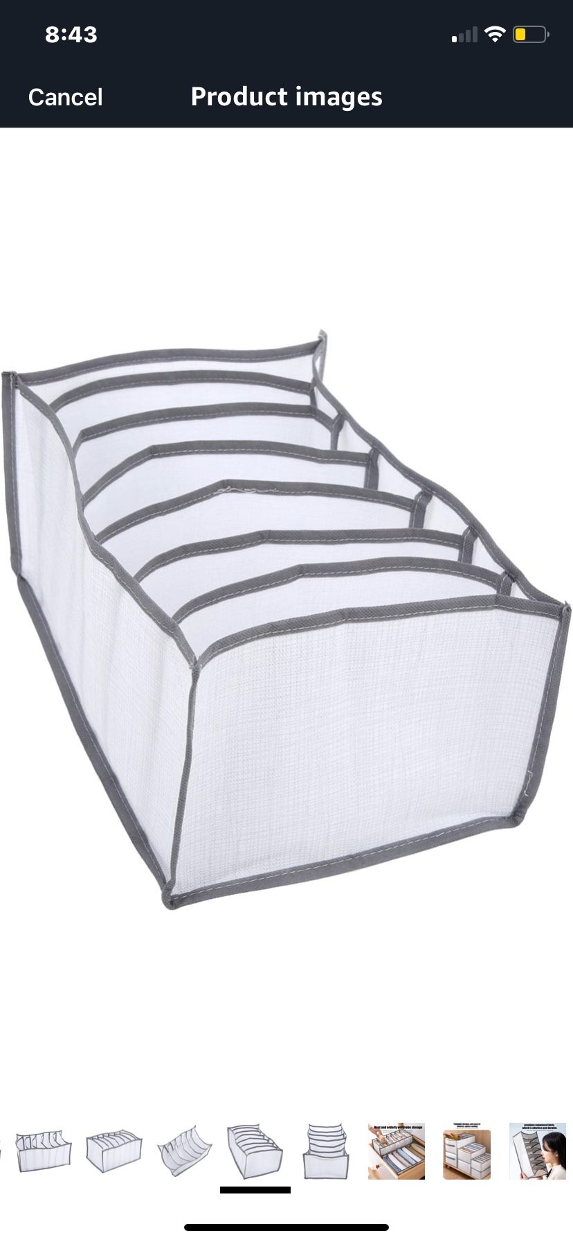 Wardrobe Clothes organizer 7 Grids Large capacity Stackable Odorless fabric.