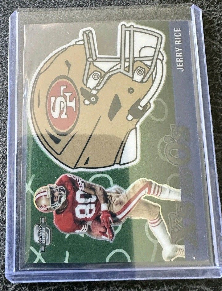 Really Nice 2023 Jerry Rice Contenders Optic X's & O's Blue 22/99 Card 
