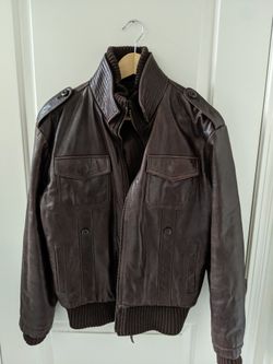 Ben Sherman Leather Bomber Jacket