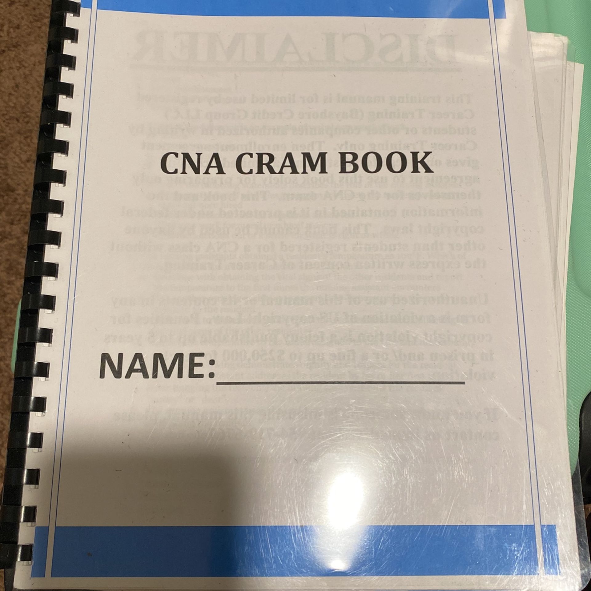 Cna Cram Book, Nurse Assistant Book