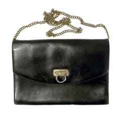 ***NO OFFERS*** Vintage BLACK SALVATORE FERRAGAMO Evening Purse Bag Over Shoulder 20.5" Drop