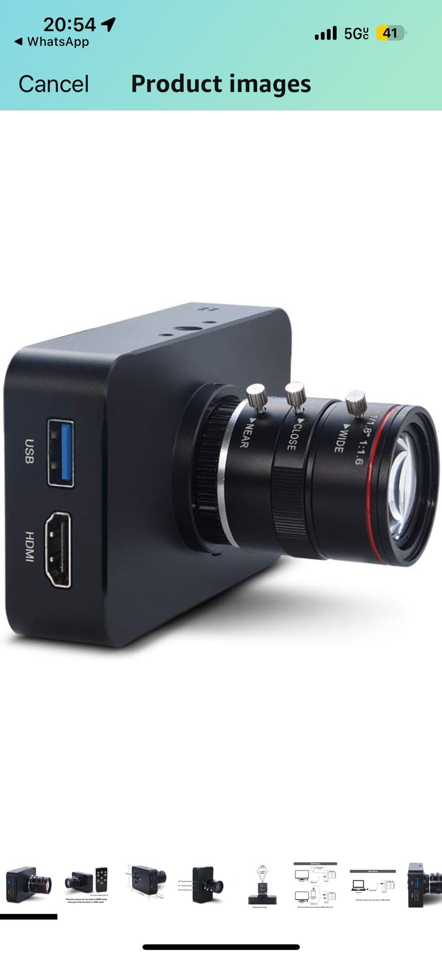 MOKOSE 12MP HDMI Camera 1080P USB HD Streaming Teaching Webcam, Recording 4K@30FPS Industry C/CS-Mount Camera with 6-12mm No Distortion Manual Zoom Le